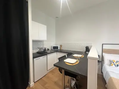Cuisine ou kitchenette dans l'établissement Lysbed - Studio Camélia - Angers
