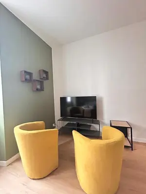 Télévision ou salle de divertissement dans l'établissement Lysbed - Studio Camélia - Angers