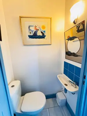 Salle de bains dans l'établissement Demeure François de l'Isle du Fief - Charme unique
