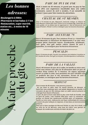 Certificat, récompense, panneau ou autre document affiché dans l'établissement la longère du plessis Mornay, 30 min du Puy du fo, wifi, parking, jardin