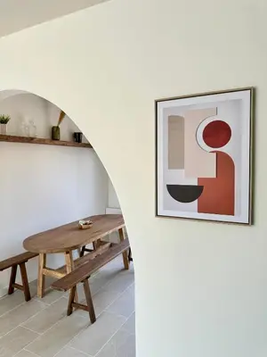 Coin salon dans l'établissement Charmante Maison avec Terrasse