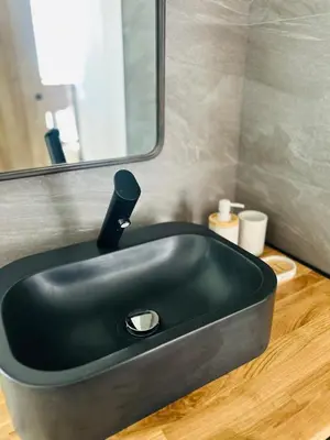 Salle de bains dans l'établissement gîte de félicité, calme et nature