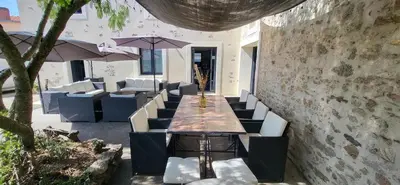 Coin salon dans l'établissement Gite le Parveau, 3 étoiles meublé de tourisme