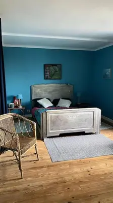 Coin salon dans l'établissement Maison de charme Bord de Loire -15mn des plages