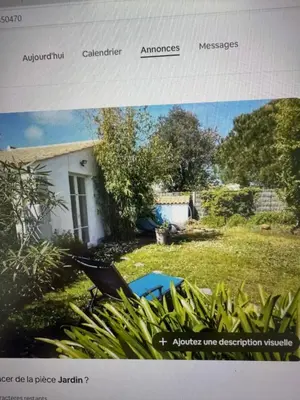 Jardin de l'établissement Maison au Vieil à 200m de la mer