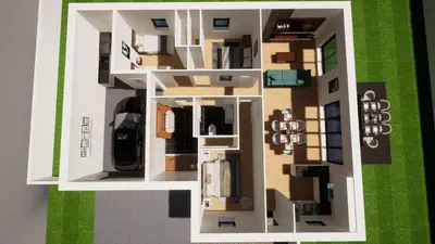 Plan de l'établissement L'Évasion Colorée - Maison Vive et Moderne