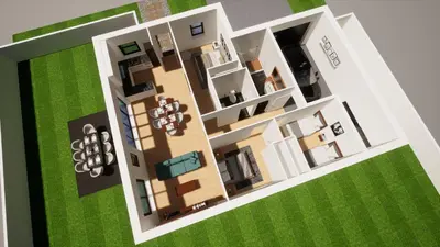 Plan de l'établissement L'Évasion Colorée - Maison Vive et Moderne