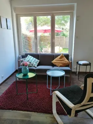 Coin salon dans l'établissement Gîte de Cojoux