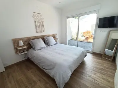 Un ou plusieurs lits dans un hébergement de l'établissement Maison 5 pers neuve 300m de la mer