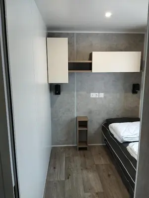 Un ou plusieurs lits dans un hébergement de l'établissement mobile home photovoltaique st jean de monts