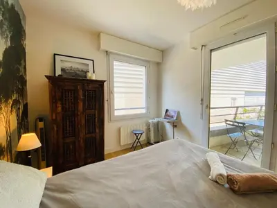 Un ou plusieurs lits dans un hébergement de l'établissement Casa Coeur Maine