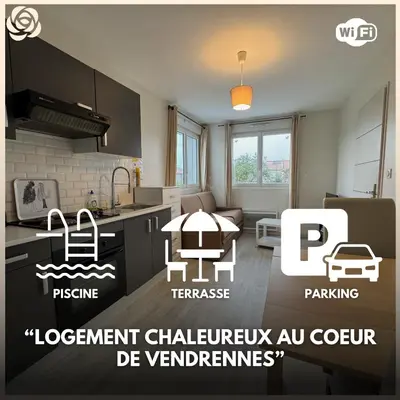 Cuisine ou kitchenette dans l'établissement Domaine des 5 Roses - Rose Blanche