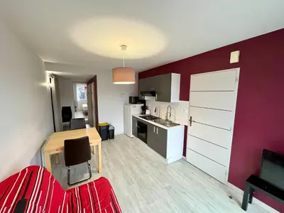 Cuisine ou kitchenette dans l'établissement Domaine des 5 Roses - Rose Rouge