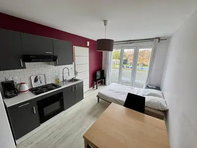 Cuisine ou kitchenette dans l'établissement Domaine des 5 Roses - Rose Rouge