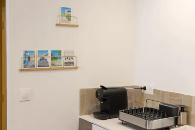 Cuisine ou kitchenette dans l'établissement Charmant 2 pièces ultra-centre au calme