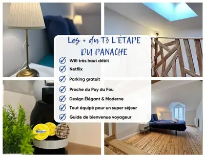 Plan de l'établissement Puy duFou 15 min T3 L'étape du Panache
