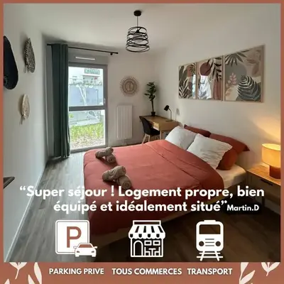 T3 Moderne - Proche tram - Parking privé
