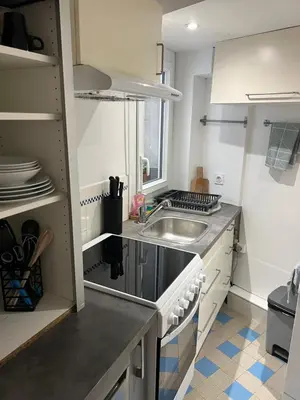 Cuisine ou kitchenette dans l'établissement Relais de commerce
