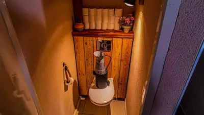 Salle de bains dans l'établissement La chevrerie