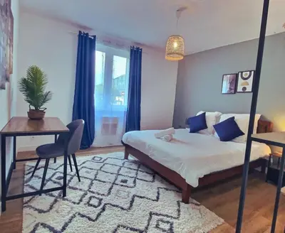 Un ou plusieurs lits dans un hébergement de l'établissement Maison des chalets, 4ch, 8p - Angers -CHU
