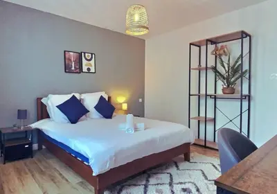 Un ou plusieurs lits dans un hébergement de l'établissement Maison des chalets, 4ch, 8p - Angers -CHU