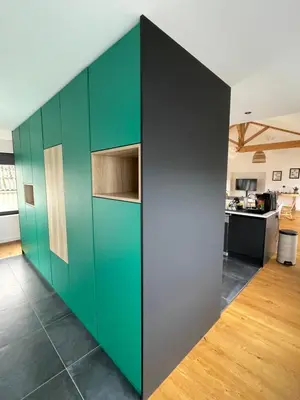 Cuisine ou kitchenette dans l'établissement Appartement loft avec terrasse