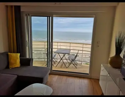 Vue générale sur la mer ou vue sur la mer prise depuis l'appartement