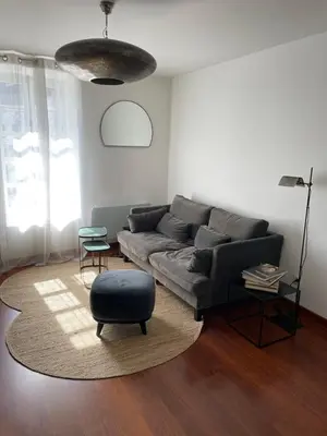 Coin salon dans l'établissement 2 pièces de 46 m2 en plein cœur de Nantes