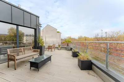 Balcon ou terrasse dans l'établissement La Capitainerie - Maison 6p avec grande terrasse