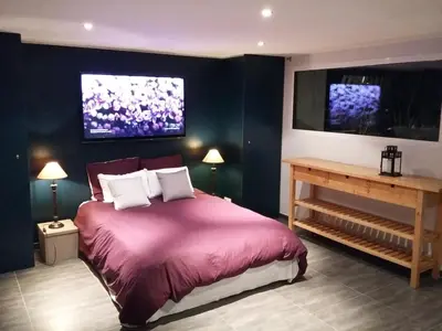 Un ou plusieurs lits dans un hébergement de l'établissement Appartement au bord de la Sèvre Nantaise