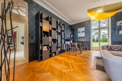 Coin salon dans l'établissement Manoir de L'AUBINIERE