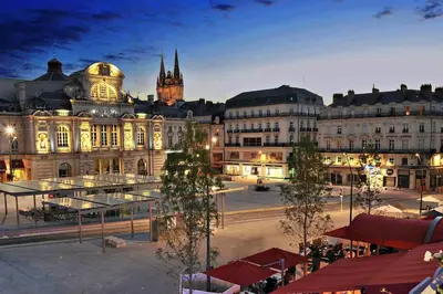 Vue générale sur Angers ou vue de la ville depuis l'appartement
