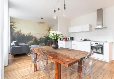 Cuisine ou kitchenette dans l'établissement Appartement Central et Calme avec Magnifique Vue