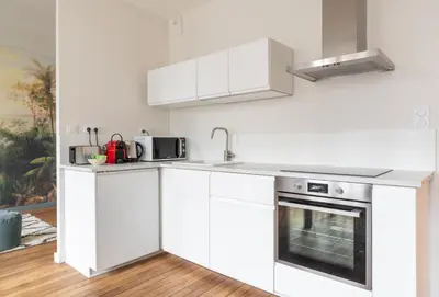Cuisine ou kitchenette dans l'établissement Appartement Central et Calme avec Magnifique Vue