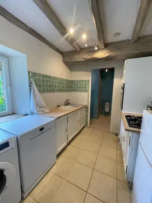 Cuisine ou kitchenette dans l'établissement Gîte de la Rochejaquelein