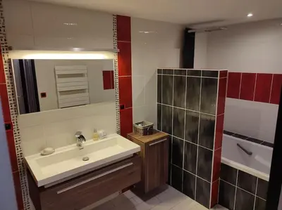 Salle de bains dans l'établissement Grand T2 lumineux avec parking