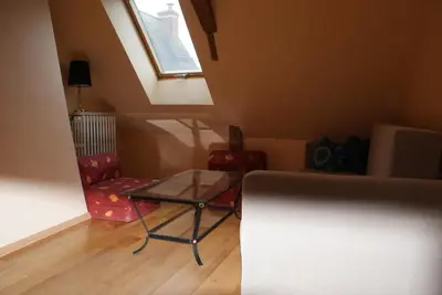 Coin salon dans l'établissement Gite des Goganes