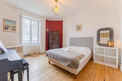 Un ou plusieurs lits dans un hébergement de l'établissement Maison Athlos - Quartier calme au coeur de Nantes