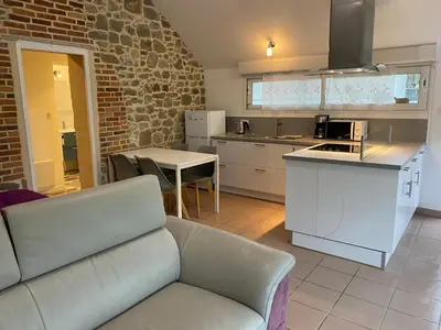 Cuisine ou kitchenette dans l'établissement Gîte de Bonabry