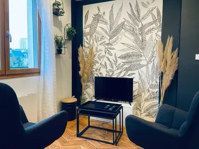 Télévision ou salle de divertissement dans l'établissement Joli Duplex - Centre ville - Amazonie