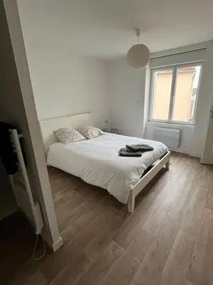 Un ou plusieurs lits dans un hébergement de l'établissement Maison de bourg