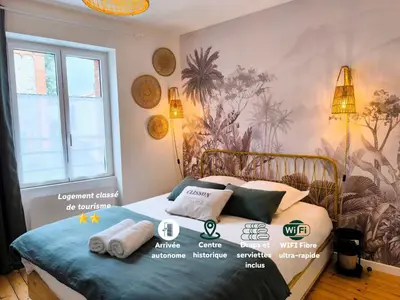 Un ou plusieurs lits dans un hébergement de l'établissement Le P'Tivoli - Maison centre historique