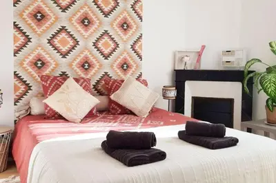 Un ou plusieurs lits dans un hébergement de l'établissement Appartement au calme 3 personnes