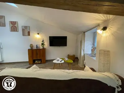 Un ou plusieurs lits dans un hébergement de l'établissement Charmant gîte en Vendée proche Puy du Fou - FR-1-426-566