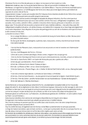 Plan de l'établissement Appartement pour 4 à 150m de la Mer