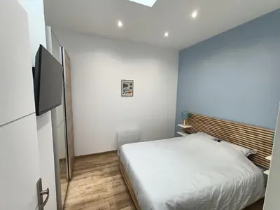 Un ou plusieurs lits dans un hébergement de l'établissement Maison 4 pers 300m de la mer