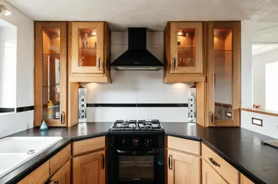 Cuisine ou kitchenette dans l'établissement Le Logis du Vieux Donjon