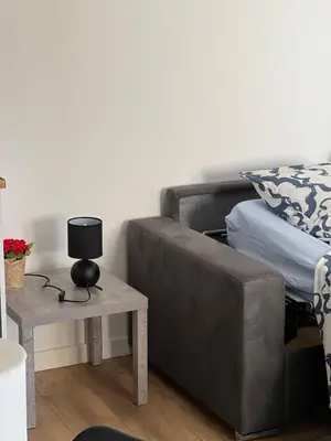 Coin salon dans l'établissement Appartement des dauphins