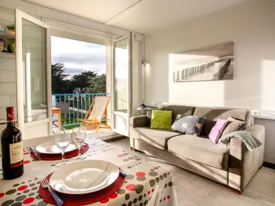 Coin salon dans l'établissement Apartment Les Tilleuls-2 by Interhome
