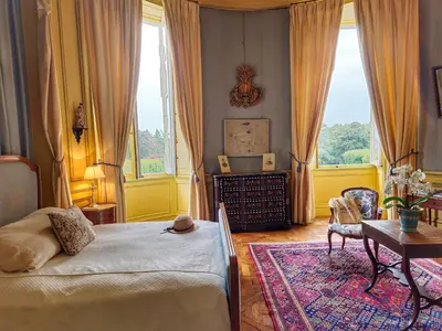 Un ou plusieurs lits dans un hébergement de l'établissement Château de Craon